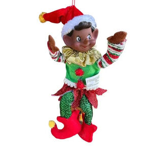 Kurt Adler Polyester Traditional African American Elf Ornaments Christmas Gift